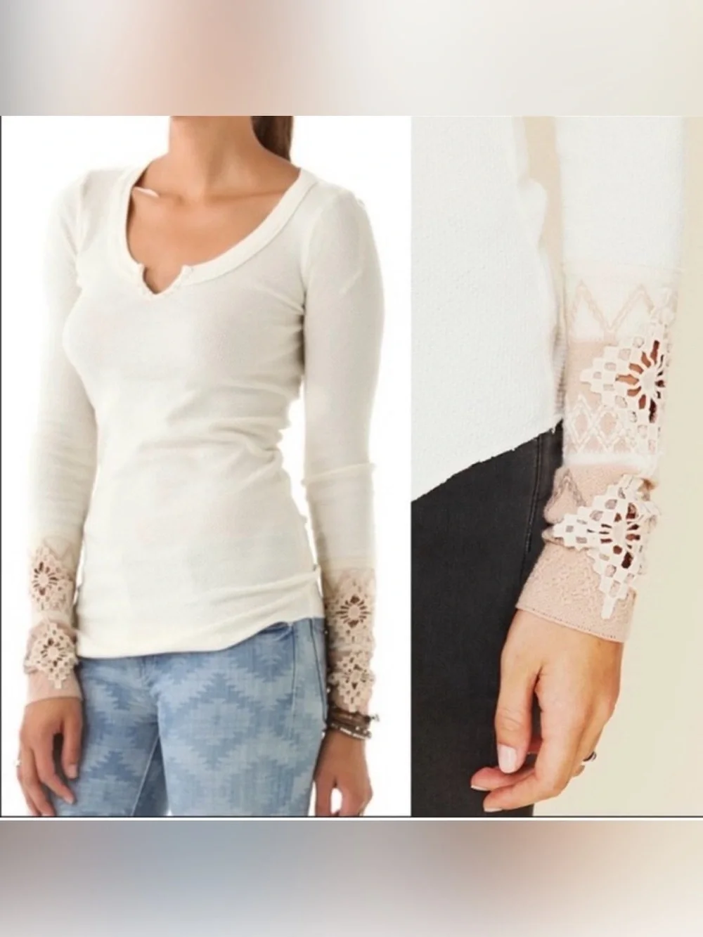 FREE PEOPLE kombucha thermal top